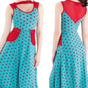 Voodoo Vixen Hearts & Lace Knit Dress M